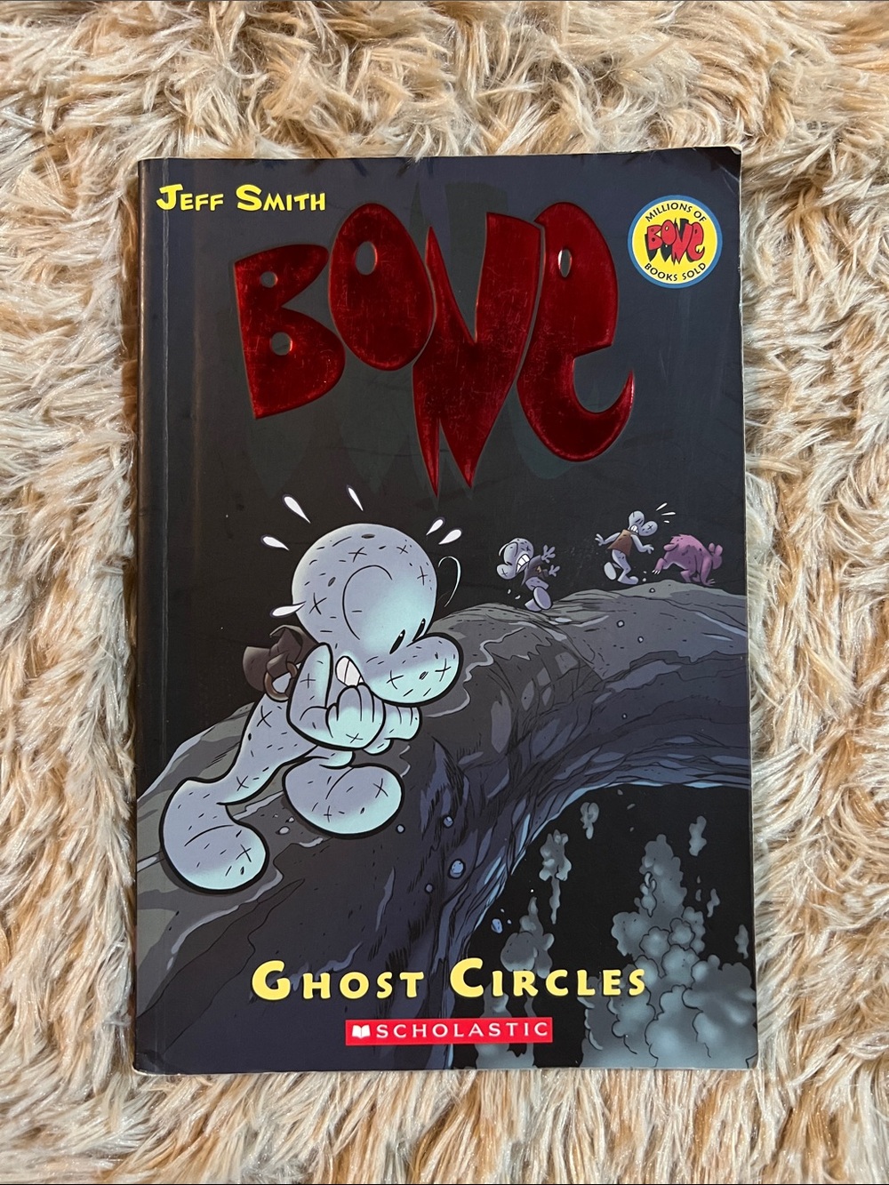 Bone #7 Ghost Circles by Jeff Smith / scholastic paperback graphic novel